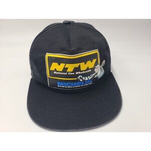 Vintage Michelin National Tire Wholesale NTW Snapback Hat Cap Cotton Men Black